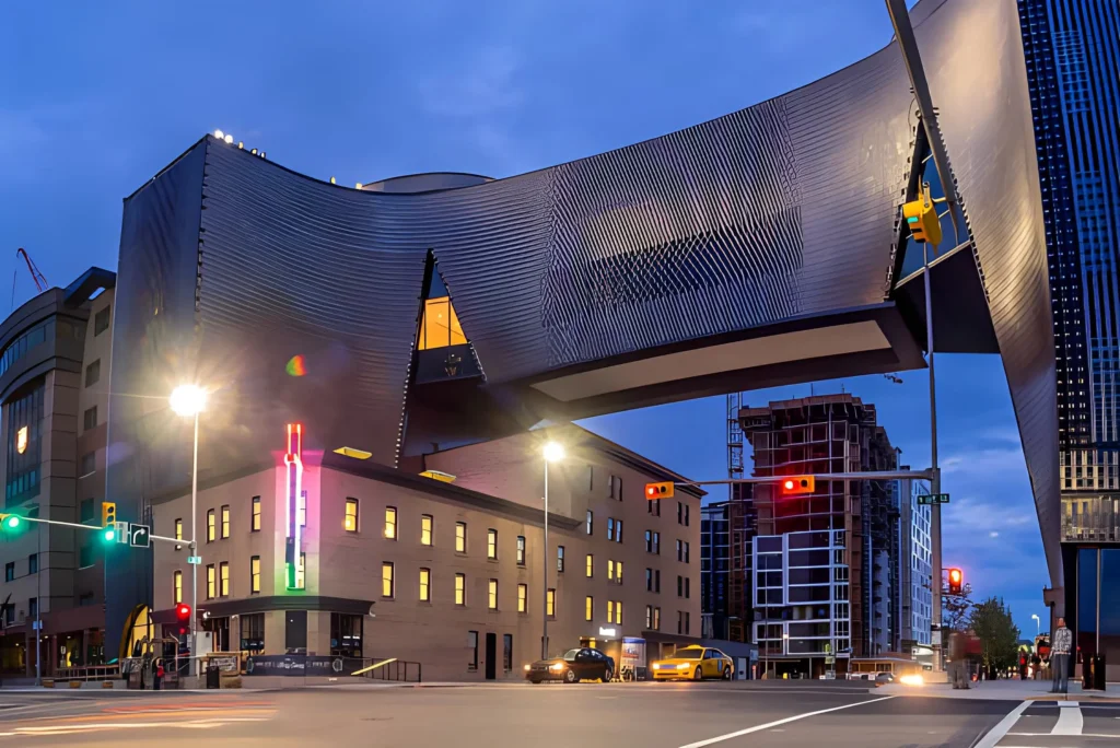 Studio Bell, home of the National Music Centre in Calgary, Alberta. 