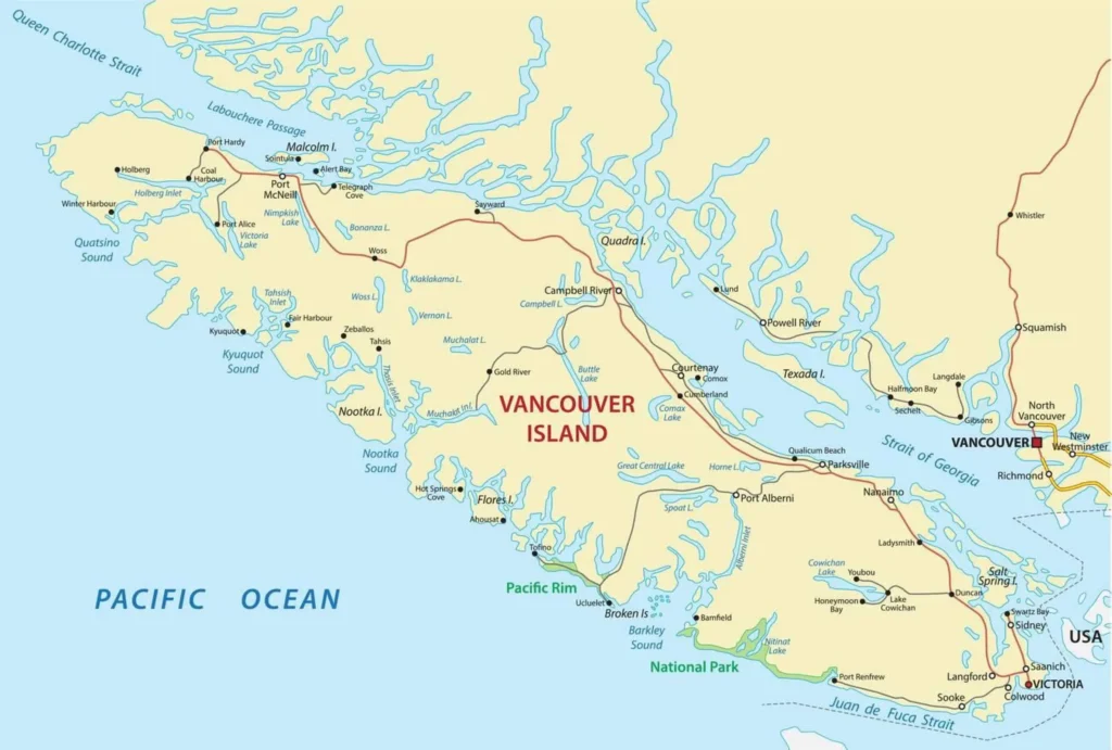 vancouver island map