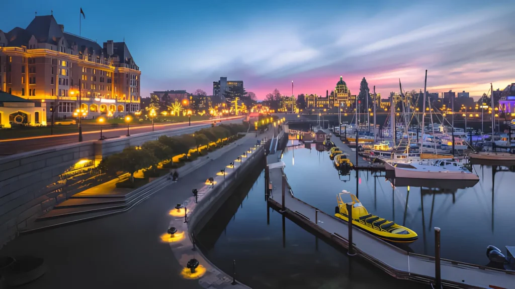 Victoria Inner Harbour During the Holidays