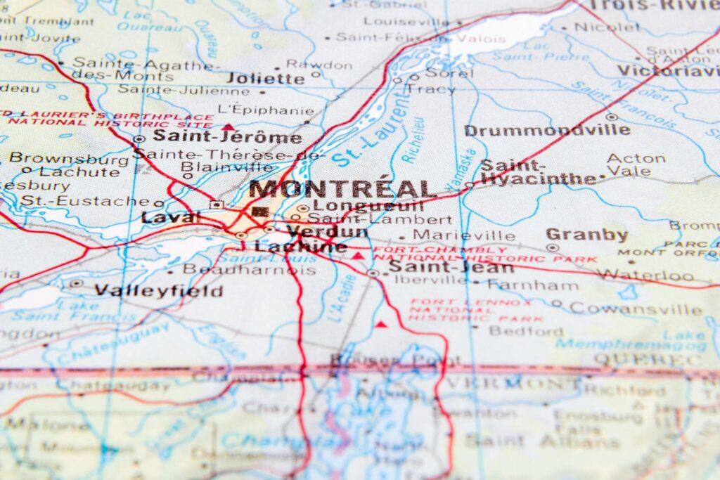 Montreal map.