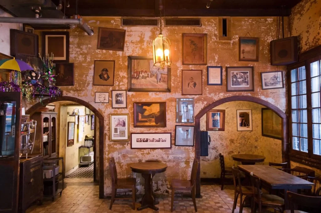 Interior of The Napoleon House, French Quarter, New Orleans Louisiana