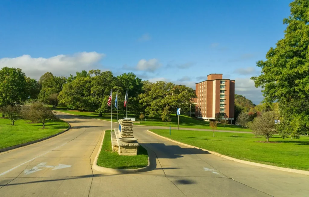 Entrance to Luther College in Decorah, Iowa
