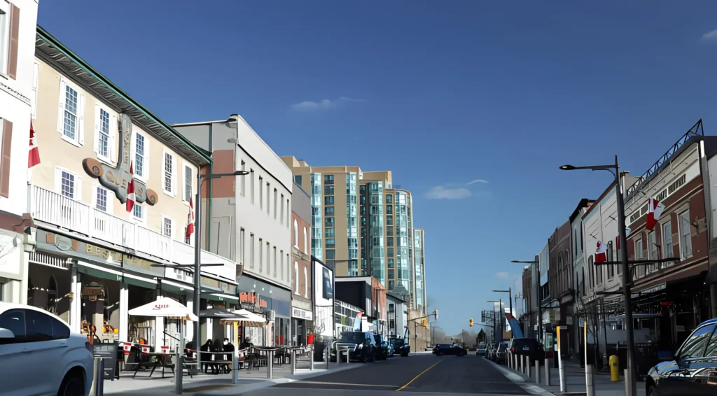 Dunlop Street East in Downtown Barrie, Ontario, Canada
