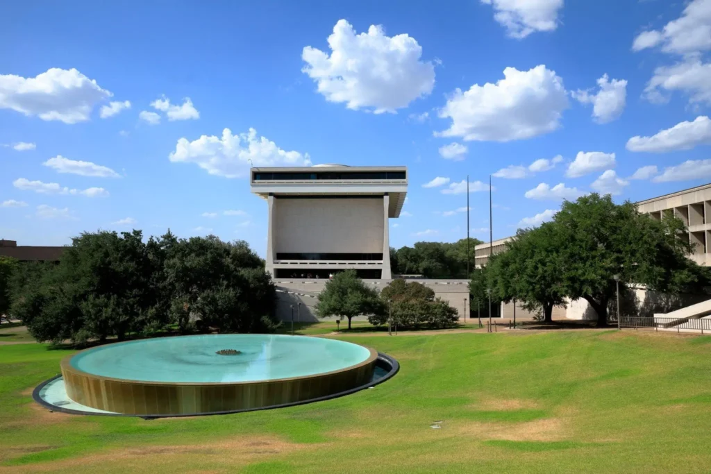 LBJ Presidential Library on Easter texas usa