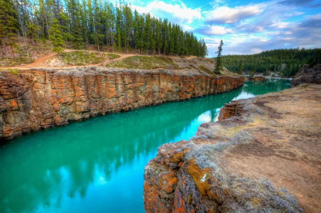 Miles Canyon at sunset in Whitehorse