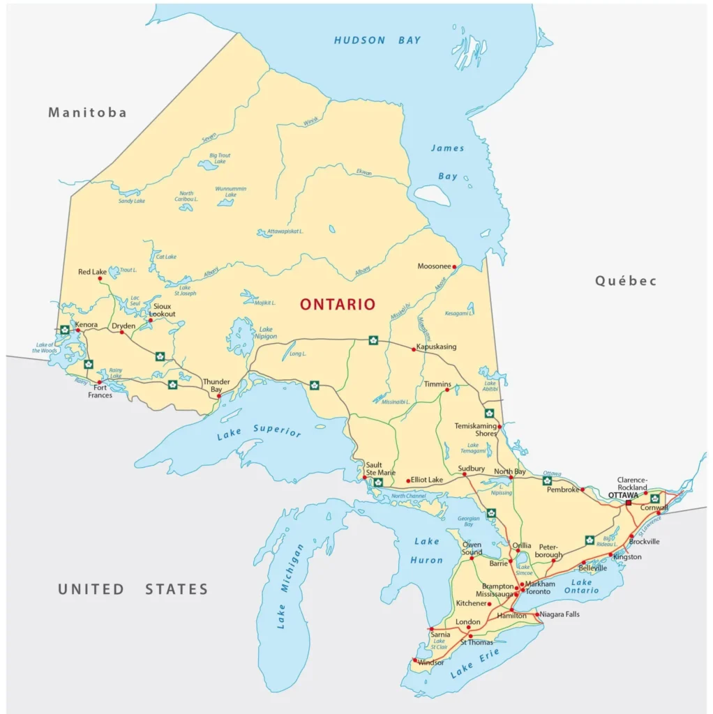 Ontario road map
