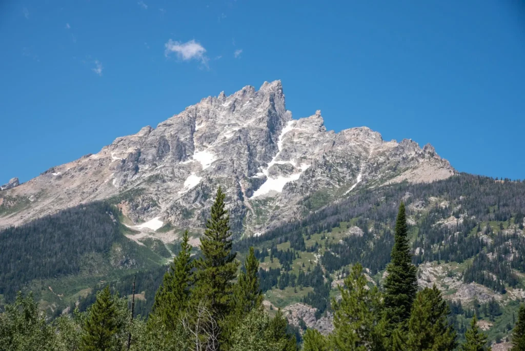 Peak of th Grand Teton by Jenny lake