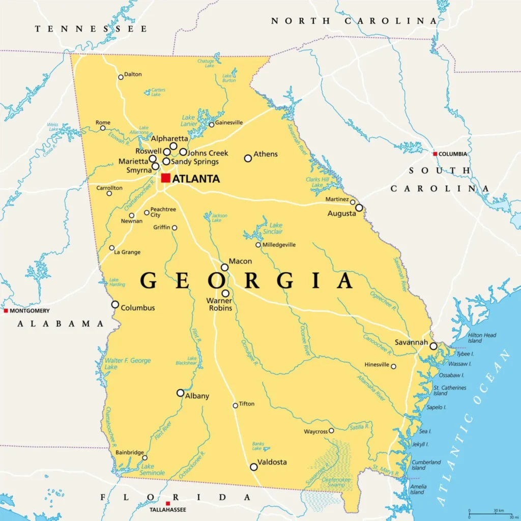 map of georgia