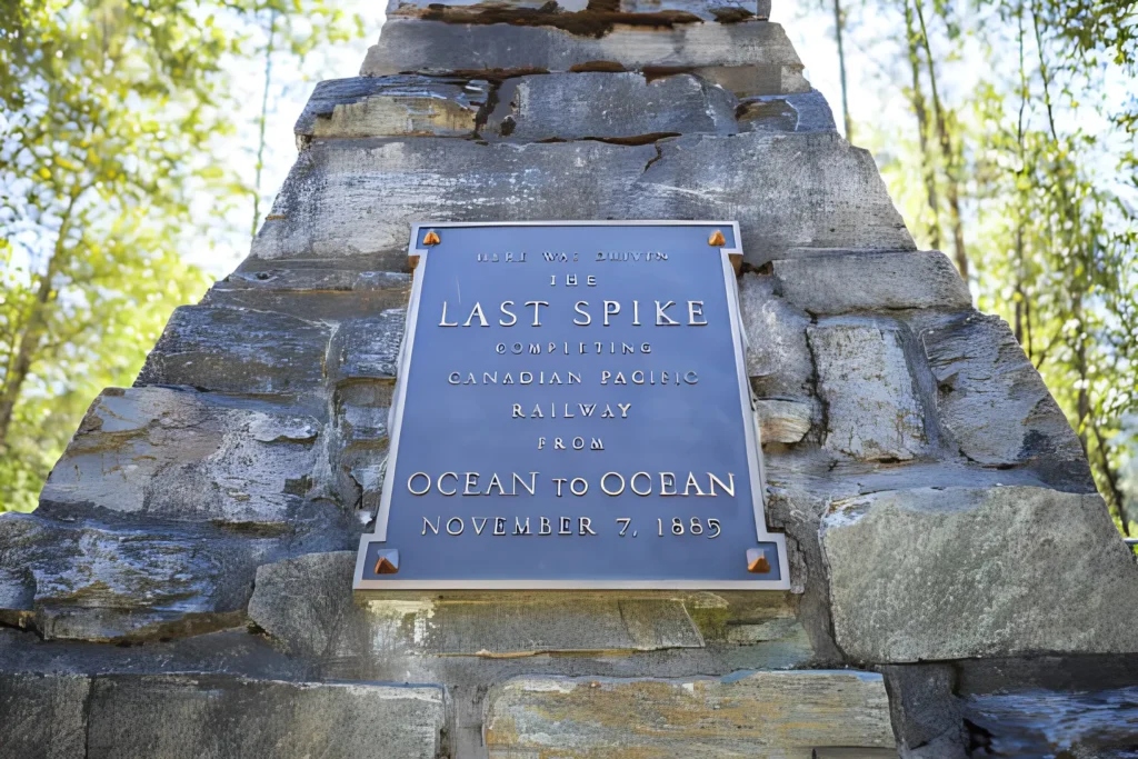 Last Spike Monument in Craigellachie, British Columbia, Canada