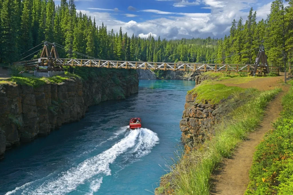 Yukon river near Whitehorse, Miles Canyon, Yukon, Yukon Territory, Canada