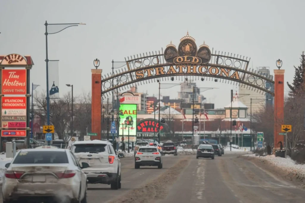 Old Strathcona historic district in south-central Edmonton.