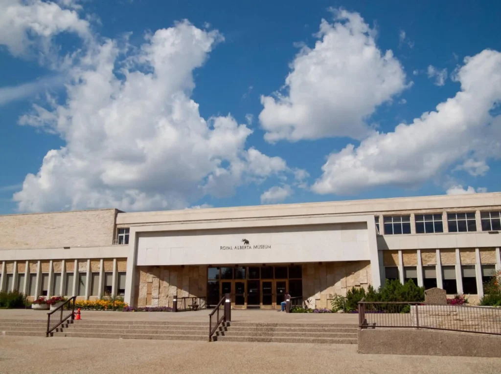 A view of the front entrance of the Royal Alberta Museum in Edmonton, Alberta, Canada.