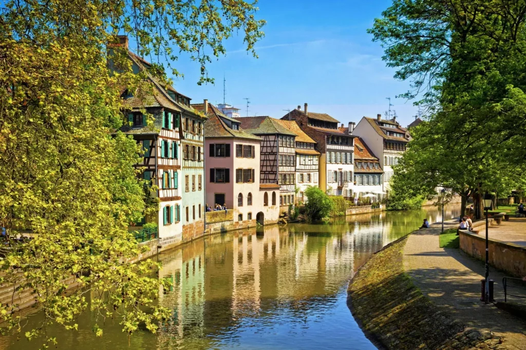 Strasbourg city, Alsace, France. Located in the historic and tourist district of Petite France.