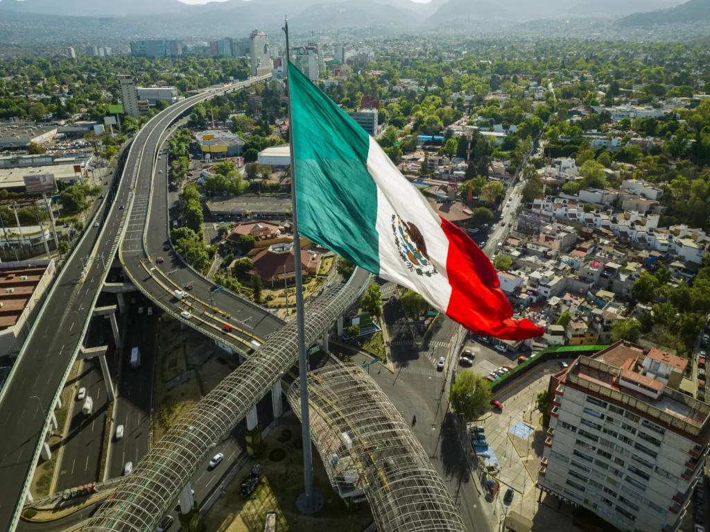Aerial view of Mexico City