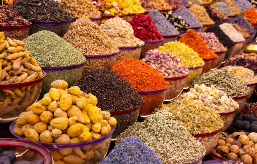 Spices in the spice souk in Dubai