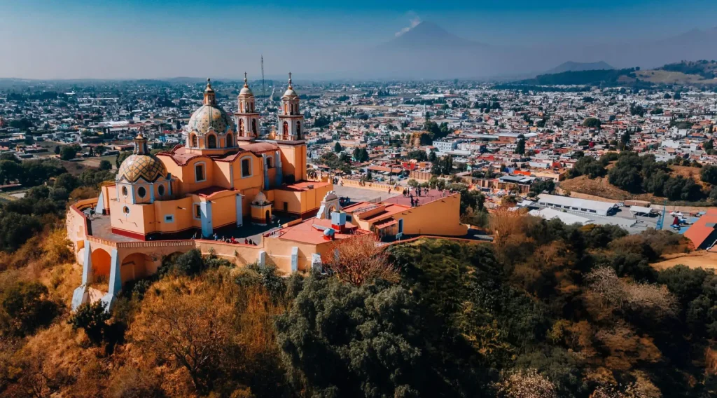 aerial view of Puebla city, Mexico